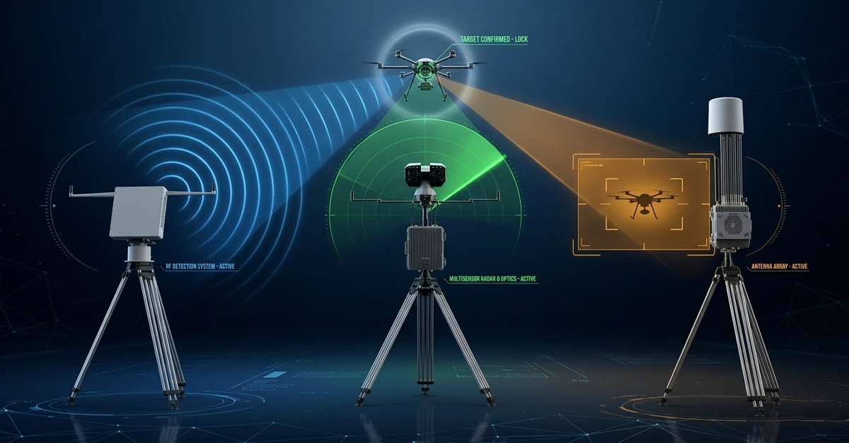 RF detection vs radar vs optical sensors which counter-drone technology fits your site?