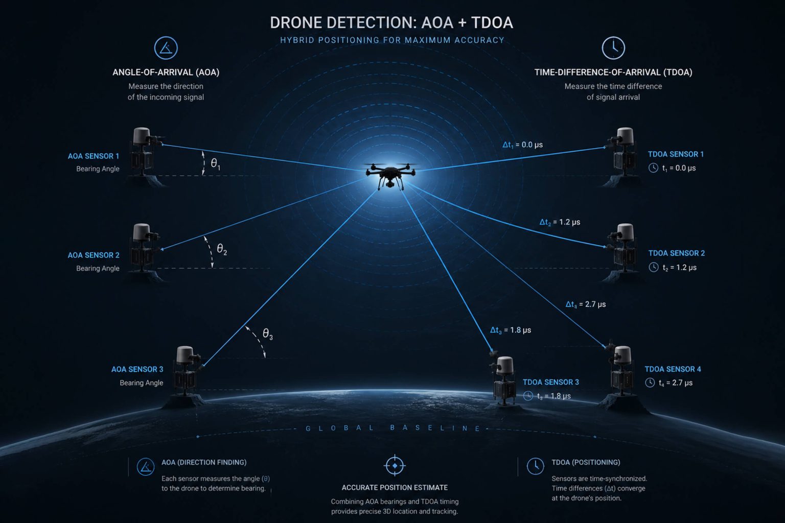 How RF Direction Finding Works: From Angle-of-Arrival to Networked TDOA Positioning