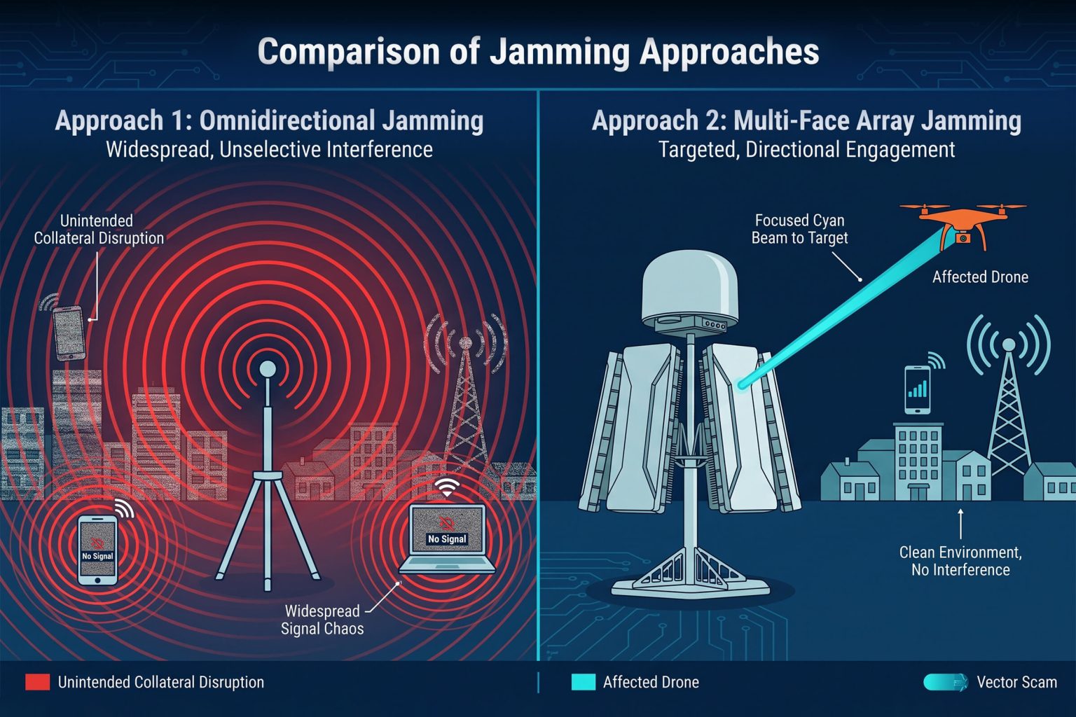Directional vs Omnidirectional Drone Jamming: Why Precision Matters