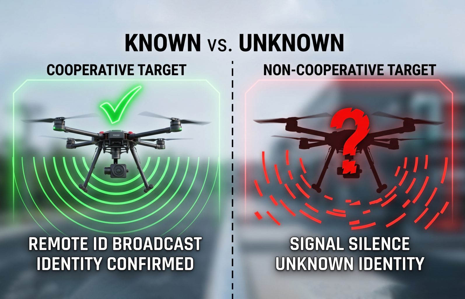 Cooperative vs Non-Cooperative Drones: The First Step in Any Defense